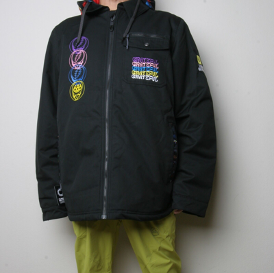Pre-owned 686 Dead Snowboard Jacket (l) Grateful Dead Black M2w118-blkw