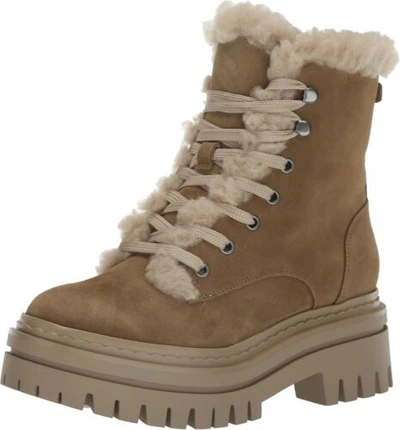 Pre-owned Sam Edelman Women's Kyler Combat Boot In Washed Taupe