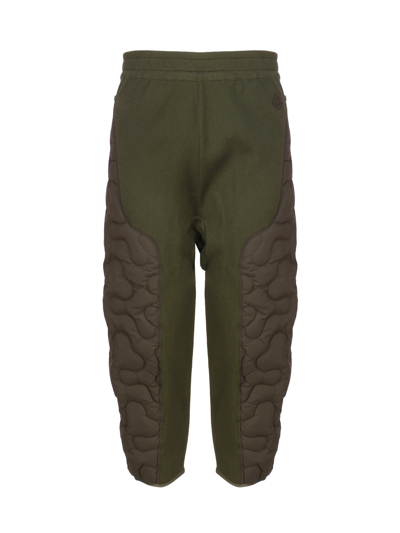Moncler Padded Trousers In Green