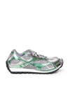 Bottega Veneta Technical Fishnet Sneaker In Grey, Green