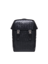 Bottega Veneta Intrecciato Backpack In Black