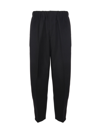 Jil Sander Wool Joggers With Elastic Waistband And Ribbed Cuffs In Black