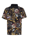 JUST CAVALLI POLO SHIRT WITH FLORAL PRINT