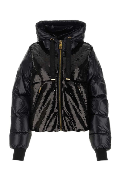 KHRISJOY KHRISJOY SEQUINNED PANELLED DOWN JACKET