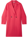 Stella Mccartney Iconic Double-breasted Wool Peacoat In Red