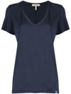 Rag & Bone The Slub V-neck Organic Pima Cotton T-shirt In Blue
