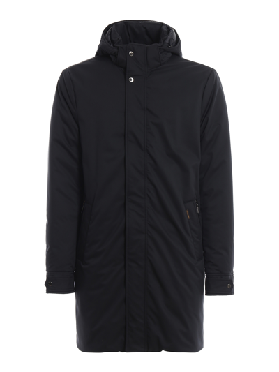 Moorer Vermont-ads Padded Coat In Dark Blue