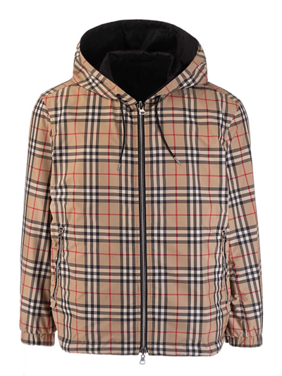 Burberry Vintage Check Reversible Jacket In Beige