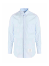 Thom Browne Mens Blue Cotton Shirt In Azul Claro