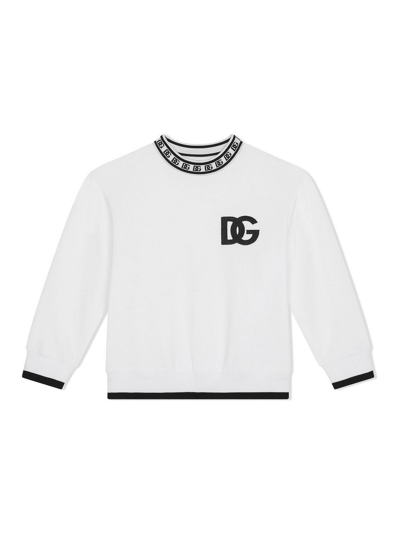 Dolce & Gabbana Kids' White Sweatshirt Boy In Blanco