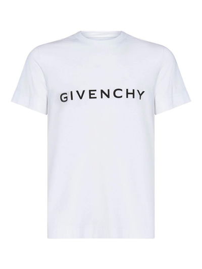 Givenchy Men White Cotton T-shirt