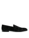 Dolce & Gabbana 'vivaldi' Black Loafers With All-over Logo Lettering In Negro