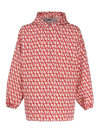 Valentino Anorak Con Stampa Toile Iconographe All Over In Red