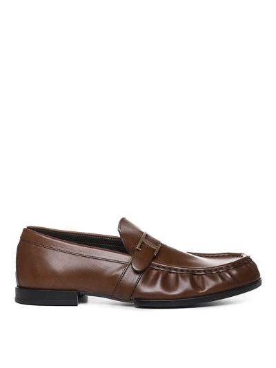 Tod's Timeless Loafers In Calfskin In Brown