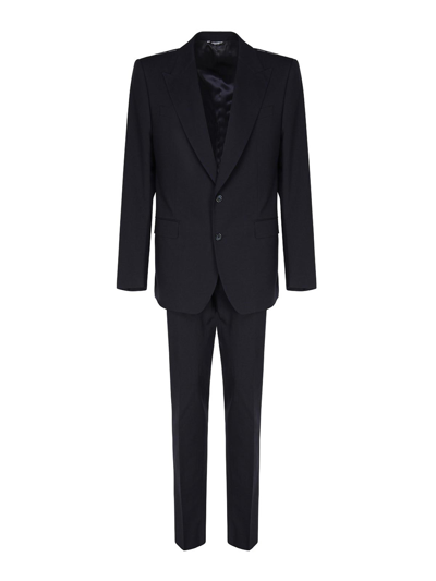 Dolce & Gabbana Martini Fit Stretch Wool Suit In Azul