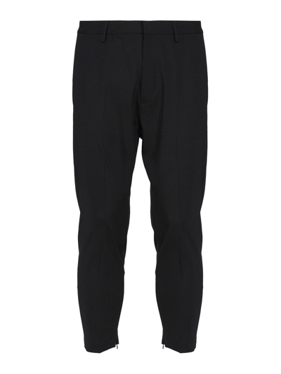 Dsquared2 Techno Pants In Wool In Negro