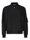 Valentino Nylon Jacket With Toile Iconographe Print In Black