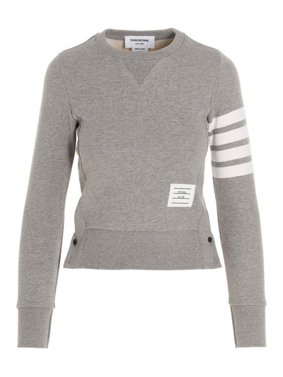 Thom Browne 4 Bar Sweatshirt In Light Grey