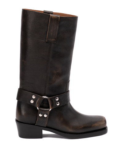 PARIS TEXAS `ROXY` LEATHER BOOTS