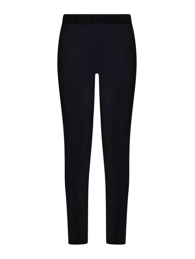 Givenchy Black Embroidered Leggings