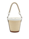 MAISON MARGIELA WHITE WOVEN RAFFIA SATCHEL BAG