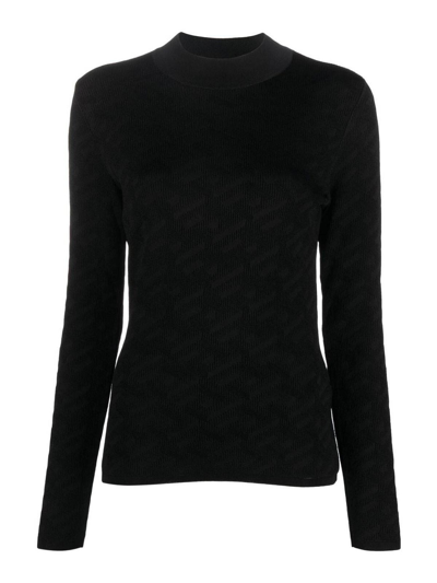 Versace Knit Sweater In Black