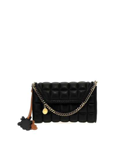 Stella Mccartney Mini Quilted Crossbody Bag In Black