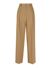 BURBERRY PLEATED WOOL WIDE-LEG TROUSERS