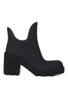 Burberry Marsh Rubber Ankle Rain Booties In Negro