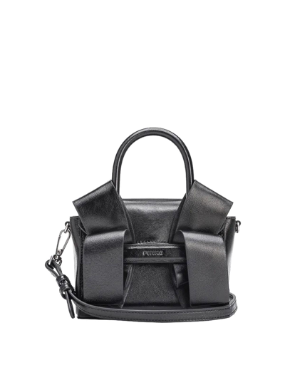 Pinko Aika Leather Tote Bag In Negro