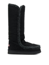 Mou Eskimo 40 Boots With Metallic Finishes In Black