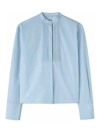 Jil Sander Striped Cotton Shirt In Light Blue