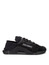 Dolce & Gabbana Ns1 Lace-up Canvas Sneakers With Lace Detail In Black