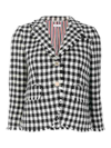 THOM BROWNE JACKET CHECK BLACK WHITE