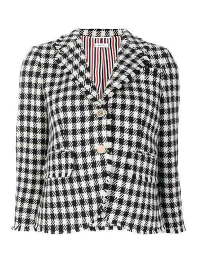 Thom Browne Jacket Check Black White