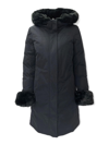 WOOLRICH LONG ECO DOWN JACKET WITH HOOD