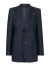 Maison Margiela Notched-lapel Single-breasted Blazer In Blue