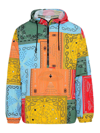 Marcelo Burlon County Of Milan Red Nylon Bandana All Over Jacket In Red