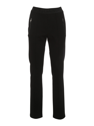 Dolce & Gabbana Logoed Waistband Trousers In Black