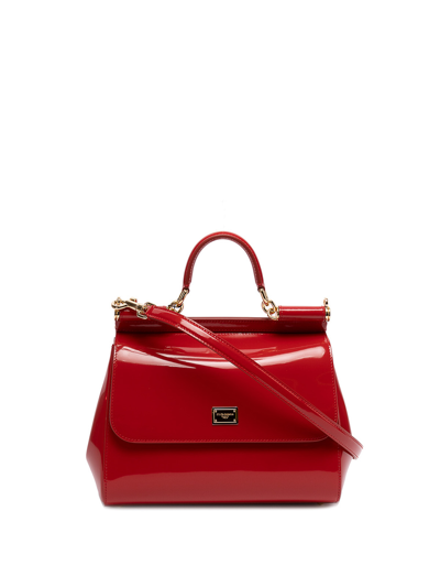 Dolce & Gabbana Sicily Medium Handbag In Red