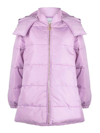 Patou Convertible Hooded Quilted Recycled-shell Parka In Light Purple