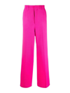 Ami Alexandre Mattiussi Wide-leg Trousers Featuring Button Detailing In Fuchsia