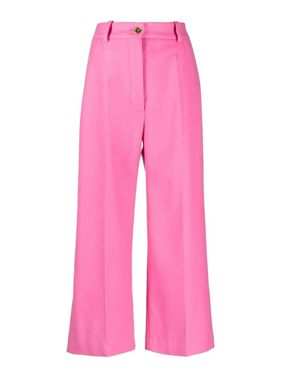 Patou Ionic Wool And Cashmere Trousers In Pink