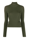 PATOU ROLL-NECK RIBBED JUMPER