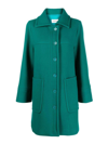 P.a.r.o.s.h Parosh Single-breasted Coat In Green