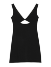 Ami Alexandre Mattiussi Ami Paris Cut-out Detail Mini Dress In Black