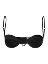 Stella Mccartney Wired Satin Bra Top In Black
