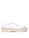 Marni Pablo Leather Platform Sneakers In Blanco