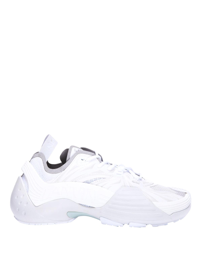 Lanvin White Mesh Flash-x Sneakers In Blanco