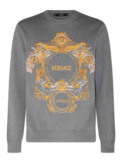 Versace Sweater In Grey